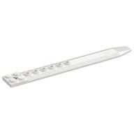 Plate Special 2 x 16 with Angled Side Extensions and Hole (Rotor Blade) (White)