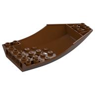 Brick Wedged, Curved Inverted 10 x 6 x 2 Cockpit (Reddish Brown)