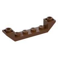 Brick Sloped Inverted 45° 6 x 1 Double with 1 x 4 Recessed (Reddish Brown)