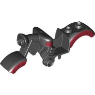 Fairing, Motorcycle, Vintage with Dark Red Trim (Black)