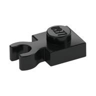 Plate Special 1 x 1 with Clip Vertical [Thick Open O Clip] (Black)
