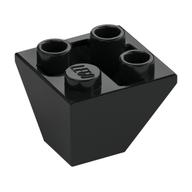 Brick Sloped Inverted 45° 2 x 2 Double Convex (Black)