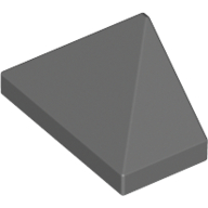 Brick Sloped 45° 2 x 1 Triple with Ovoid Bottom Pin (Dark Bluish Gray)