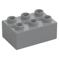 Duplo Brick 2 x 3 (Light Bluish Gray)