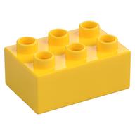 Duplo Brick 2 x 3 (Yellow)