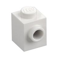 Brick Special 1 x 1 with Stud on 1 Side (White)