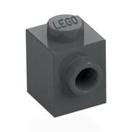Brick Special 1 x 1 with Stud on 1 Side (Dark Bluish Gray)