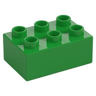 Duplo Brick 2 x 3 (Bright Green)