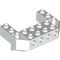 Brick Special, Train Front Sloping Base Wedged with 4 Studs on Front and 2 x 4 Cutout (White)
