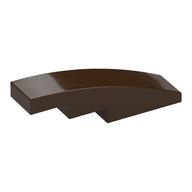 Brick Curved 4 x 1 No Studs [Stud Holder with Asymmetric Ridges] (Dark Brown)