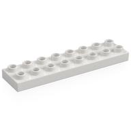 Duplo Plate 2 x 8 (White)