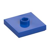 Plate Special 2 x 2 with Groove and Center Stud (Jumper) (Blue)