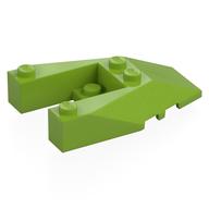 Brick Wedged, Sloped 6 x 4 Cutout, Stud Notches (Lime)