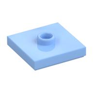Plate Special 2 x 2 with Groove and Center Stud (Jumper) (Bright Light Blue)