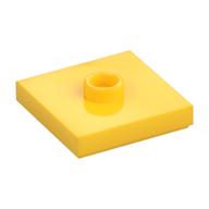 Plate Special 2 x 2 with Groove and Center Stud (Jumper) (Yellow)