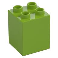 Duplo Brick 2 x 2 x 2 (Lime)