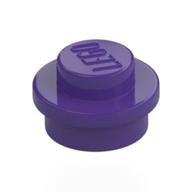 Plate Round 1 x 1 with Solid Stud (Dark Purple)
