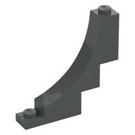 Brick Curved 1 x 5 x 4 Inverted (Dark Bluish Gray)