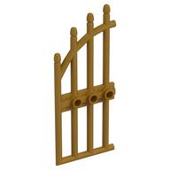 Gate 1 x 4 x 9 Arched with Bars and Three Studs (Pearl Gold)
