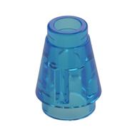Cone 1 x 1 [Top Groove] (Trans-Dark Blue)