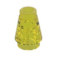 Cone 1 x 1 [Top Groove] (Trans-Yellow)