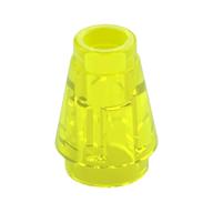 Cone 1 x 1 [Top Groove] (Trans-Neon Green)