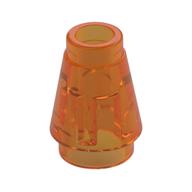 Cone 1 x 1 [Top Groove] (Trans-Orange)