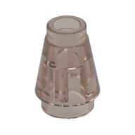 Cone 1 x 1 [Top Groove] (Trans-Brown)