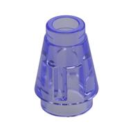 Cone 1 x 1 [Top Groove] (Trans-Purple)
