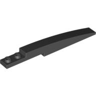 Brick Curved 10 x 1 [Asymmetric Inside Ridges] (Black)