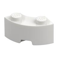 Brick Round Corner 2 x 2 Macaroni with Stud Notch and Reinforced Underside [New Style] (White)