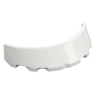 Windscreen 3 x 6 x 1 Curved with 2 Circular Stud Holders in Bottom (White)