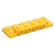 Plate Special 2 x 6 x 2/3 with 4 Studs on Side, 1 Support Wall on Bottom (Yellow)