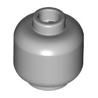 Minifig Head [Plain] [Blocked Open Stud] (Light Bluish Gray)
