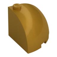 Brick Round Corner 3 x 3 x 2 Dome Top (Pearl Gold)