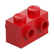 Brick Special 1 x 2 with Studs on 2 Sides (Red)