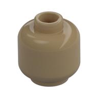 Minifig Head [Plain] [Hollow Stud] (Dark Tan)