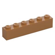 Brick 1 x 6 (Medium Nougat)