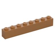Brick 1 x 8 (Medium Nougat)
