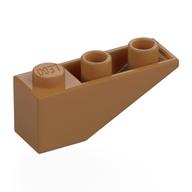 Brick Sloped Inverted 33° 3 x 1 with Internal Stopper and No Front Stud Connection (Medium Nougat)
