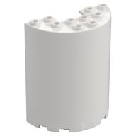 Cylinder Half 3 x 6 x 6 with 1 x 2 Cutout (White)