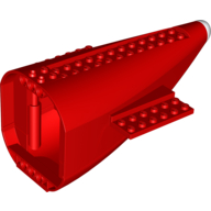 Aircraft Fuselage Curved Aft Section with Red Base (Red)