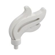 Flame / Headwear Accessory Plume / Feather, Triple Point (White)