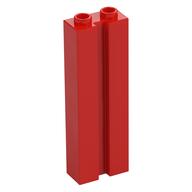 Brick Special 1 x 2 x 5 with Groove (Red)