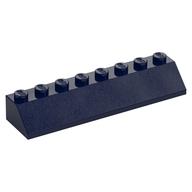 Brick Sloped 45° 2 x 8 (Dark Blue)