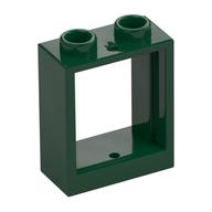 Window 1 x 2 x 2 Flat Front (Dark Green)