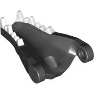 Creature Body Part, Dragon Head Lower Jaw with White Teeth Print (Black)
