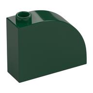 Brick Curved 1 x 3 x 2 (Dark Green)