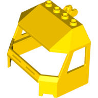 Windscreen 4 x 6 x 4 Cab with Hinge and 1 x 4 Bottom Cutout (Yellow)
