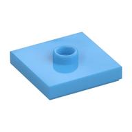 Plate Special 2 x 2 with Groove and Center Stud (Jumper) (Medium Blue)